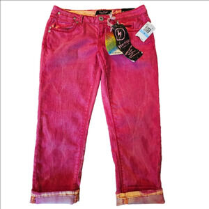 Freestyle Revolution Acid Wash/Tie Dye Low-Rise Capri Size 5